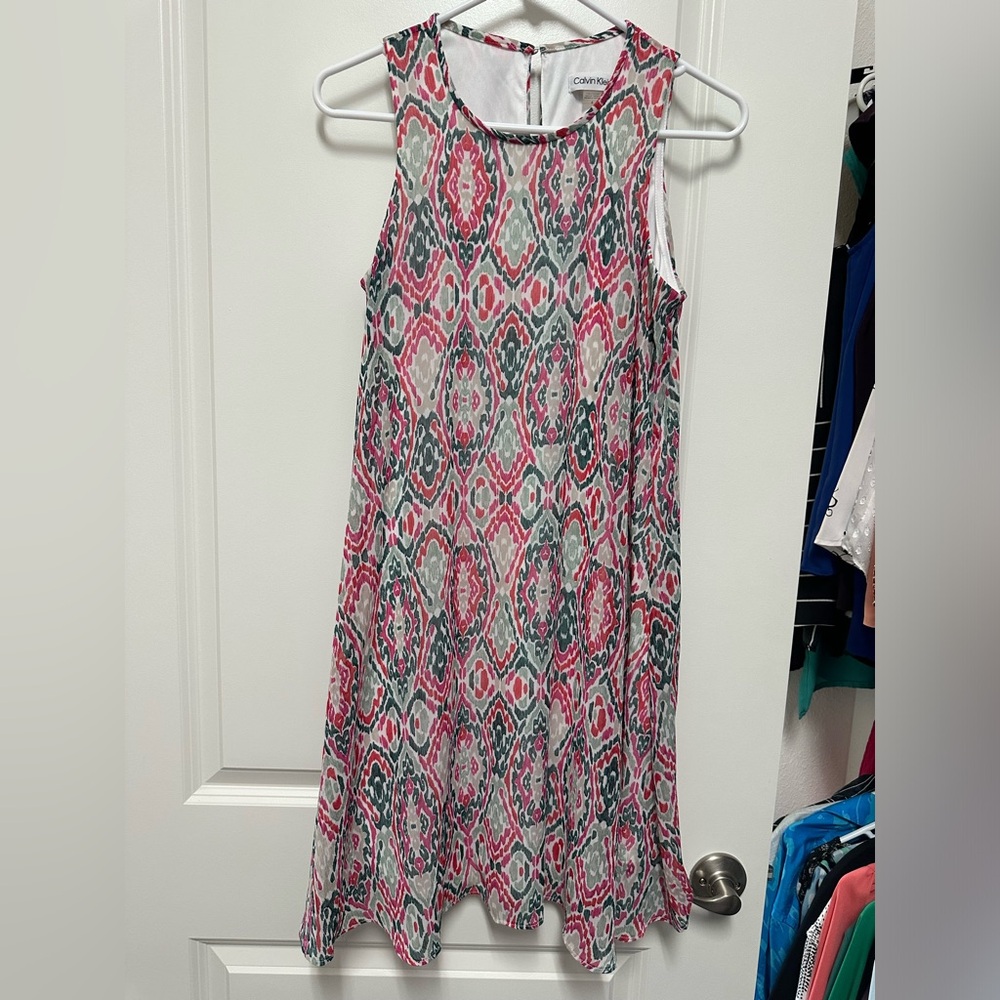 EUC Calvin Klein chiffon dress
